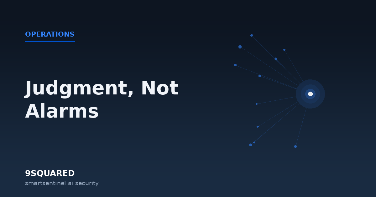 Cover: Judgment, Not Alarms